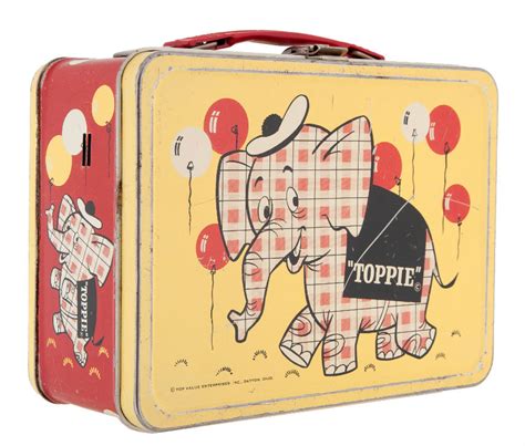 topsy the elephant metal lunch box|Toppie Lunchbox .